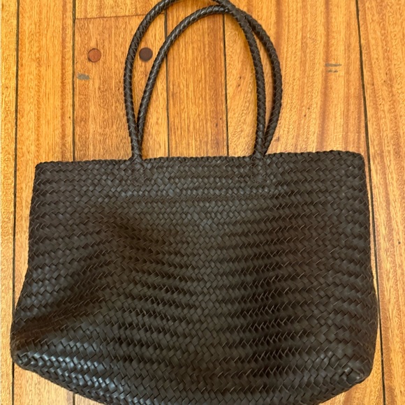 Madewell Dark Brown Woven Tote - Picture 2 of 5